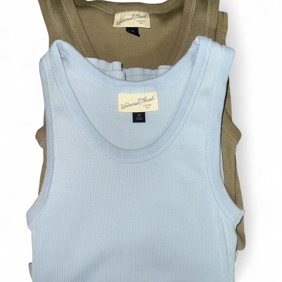 Universal Thread Bundle Including Taupe & Blue Ribbed Long Dresses With Slit XS - Picture 1 of 8